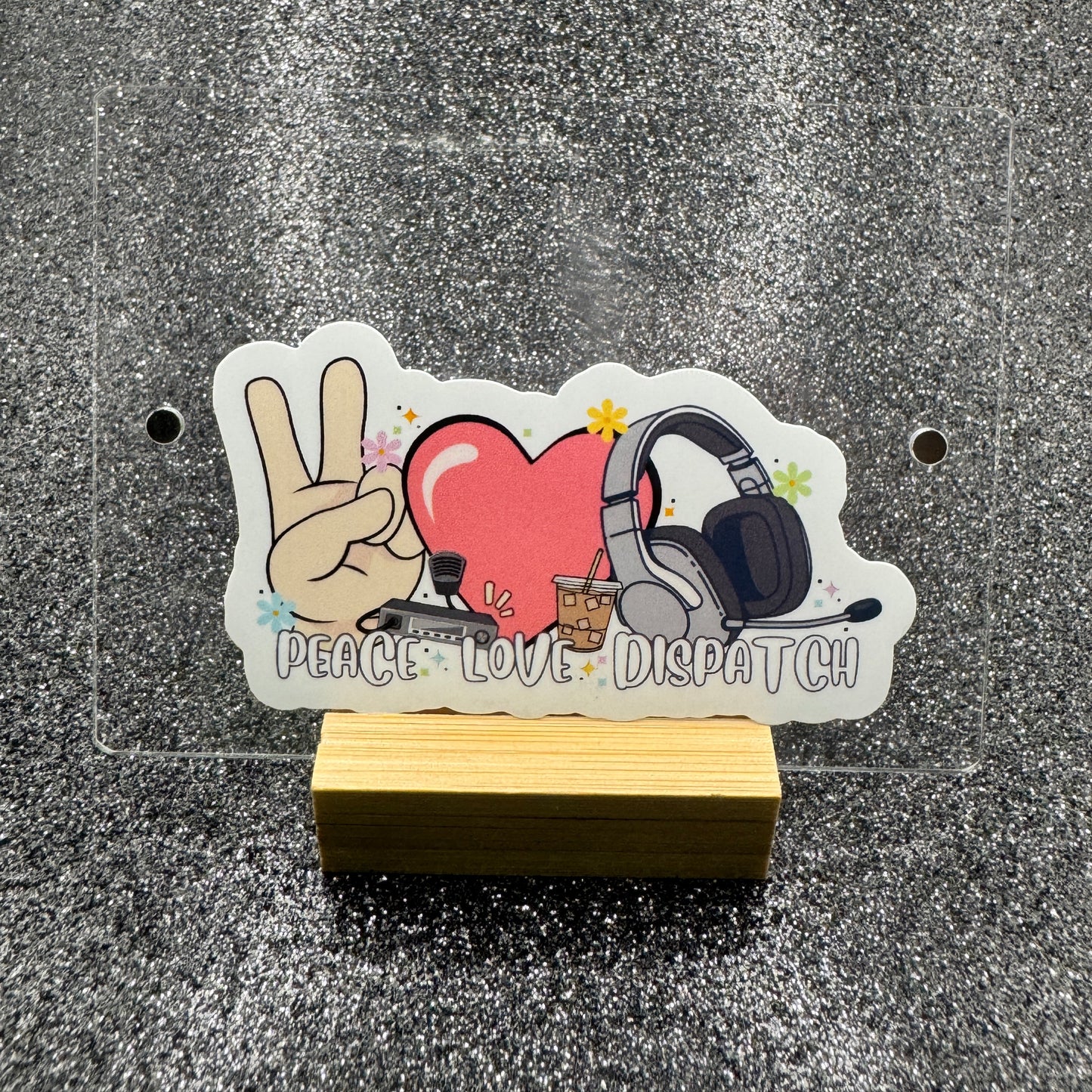 Peace Love Dispatch Sticker