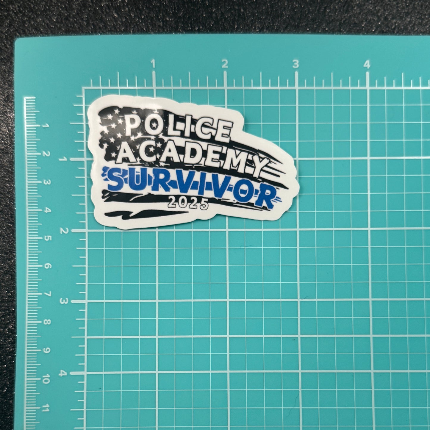 Academy Survivor Police Sticker