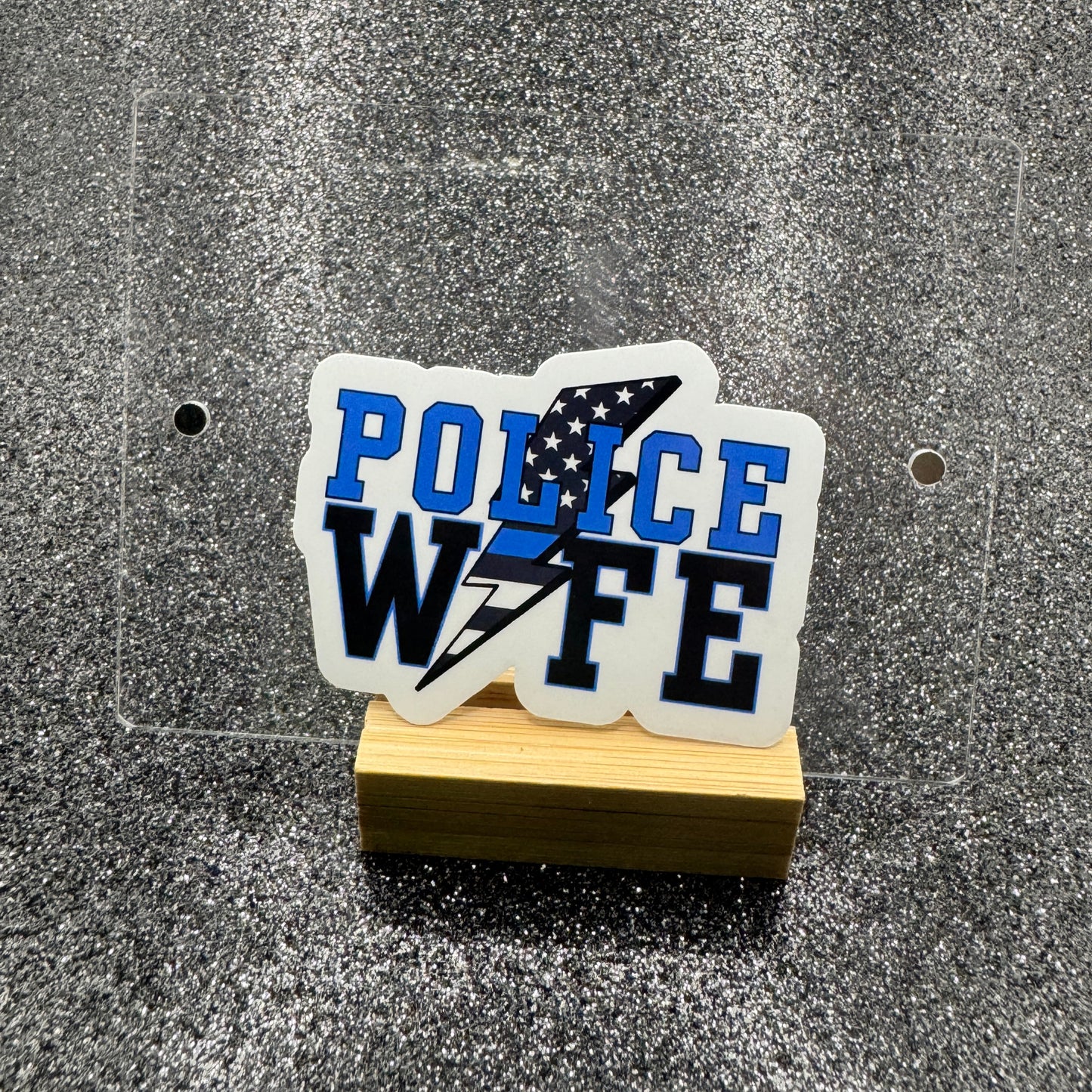Lightning Police Wife Sticker