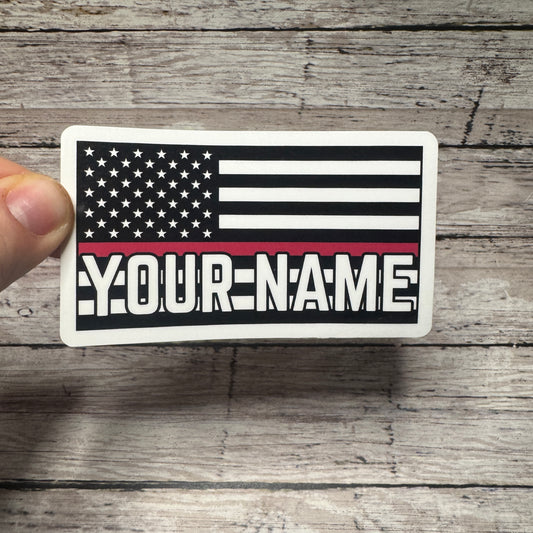 Custom Thin Red Line Fire Flag