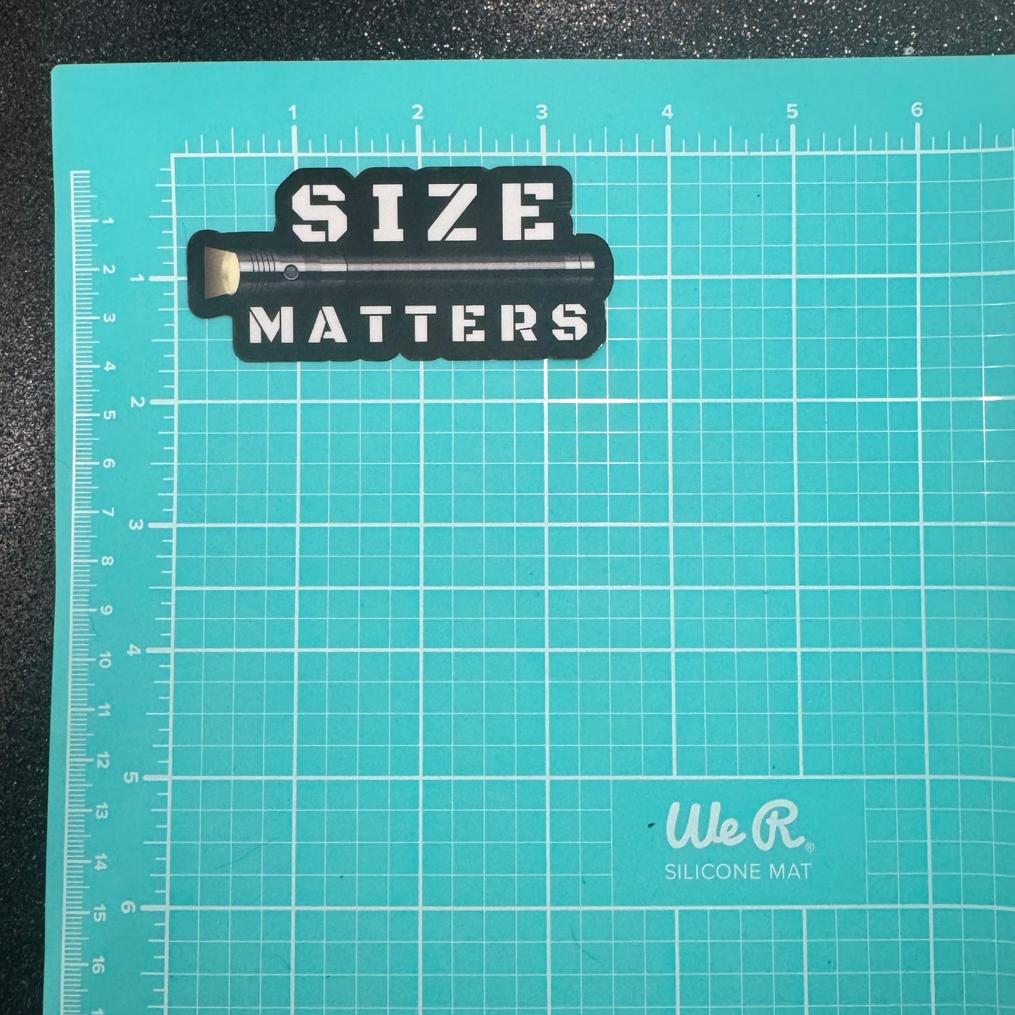 Size Matters Police Sticker