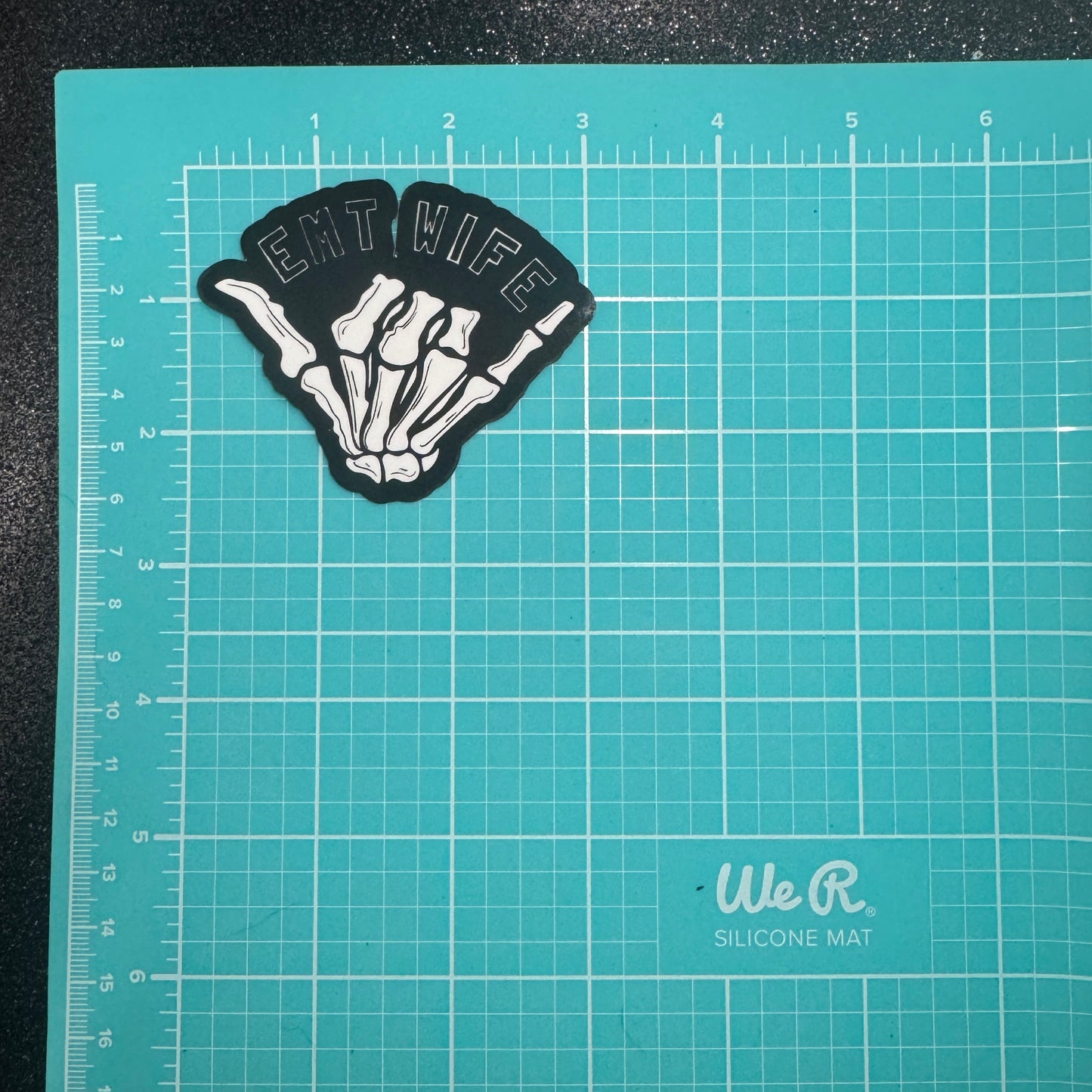 EMT Wife Skeleton Hand Sticker