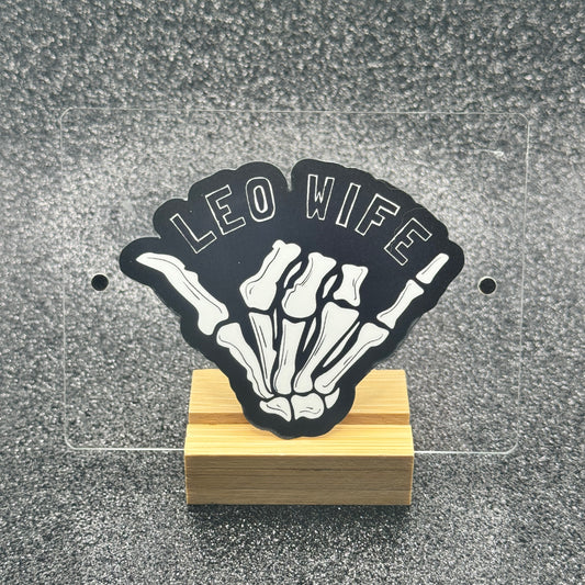 Police Wife Skeleton Hand Sticker