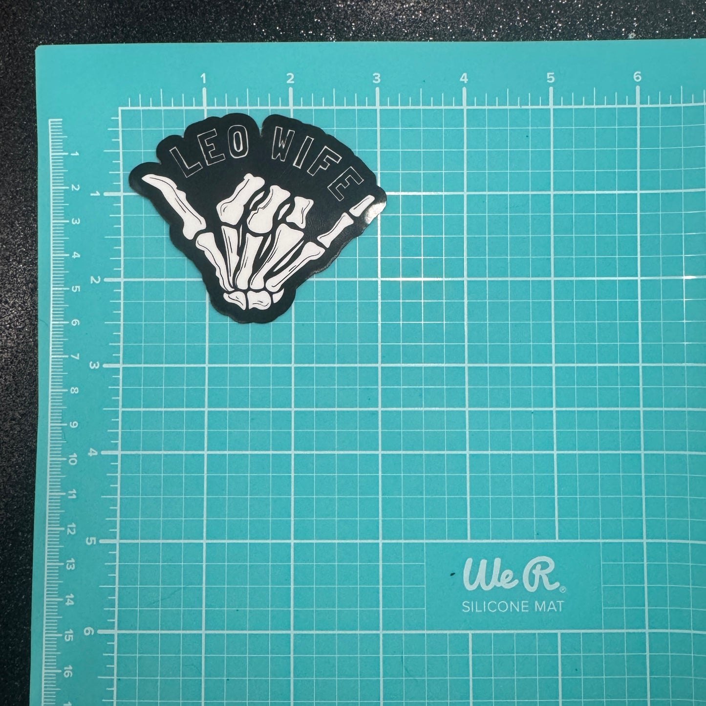 Police Wife Skeleton Hand Sticker