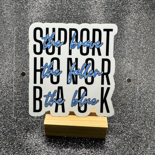 Support the Brave Police Sticker