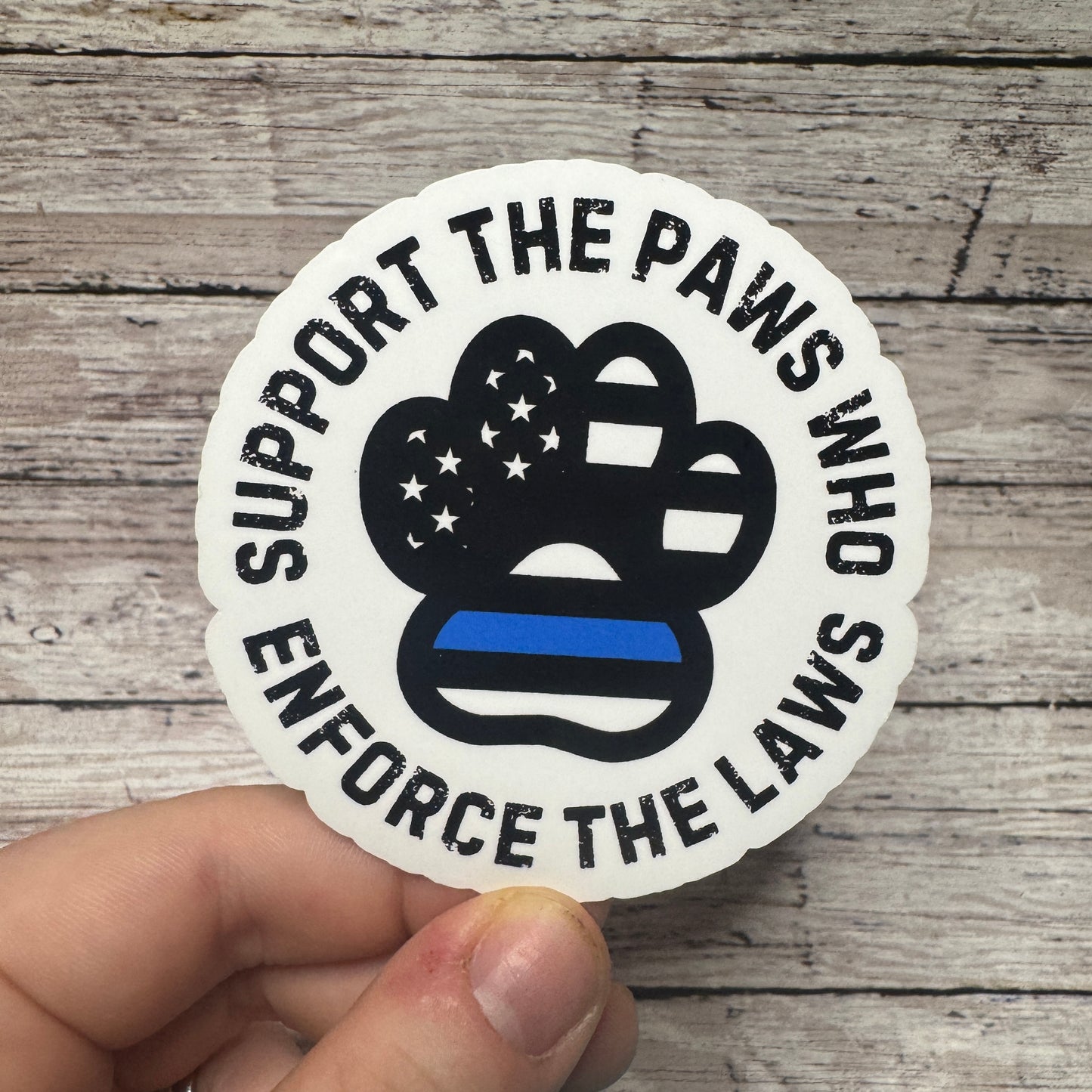 Support the Paws Police Sticker