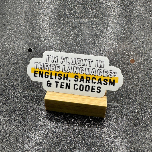 Three Languages Dispatch Sticker