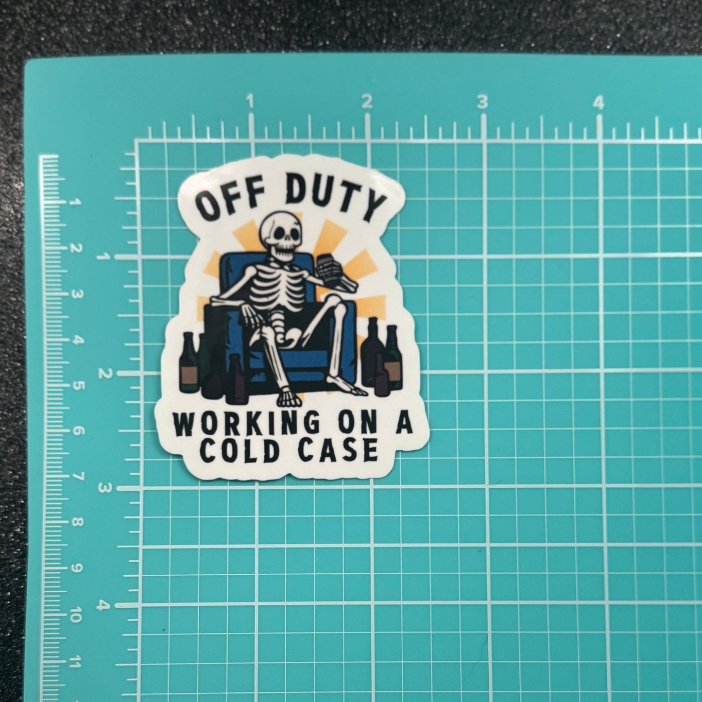 Working on a Cold Case Police Sticker
