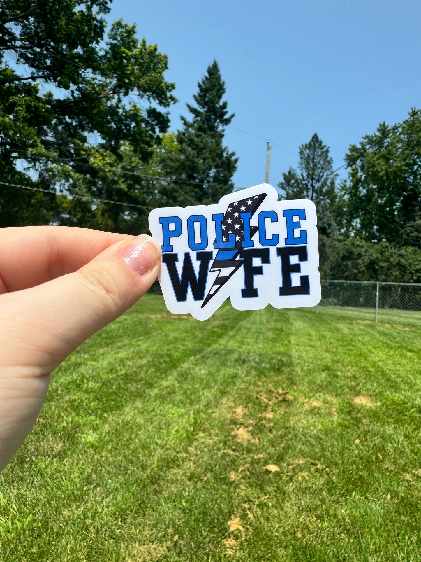 Lightning Police Wife Sticker