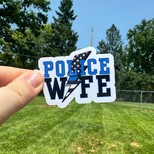 Lightning Police Wife Sticker