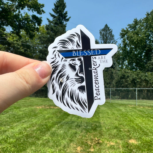 Blessed Are The Peacemakers Police Sticker
