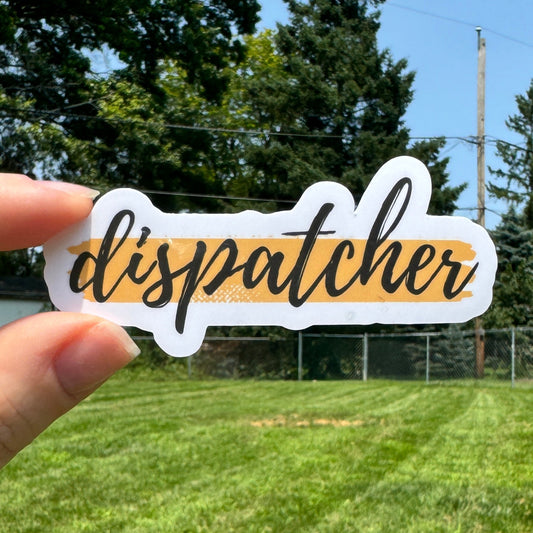Dispatcher Gold Line Sticker