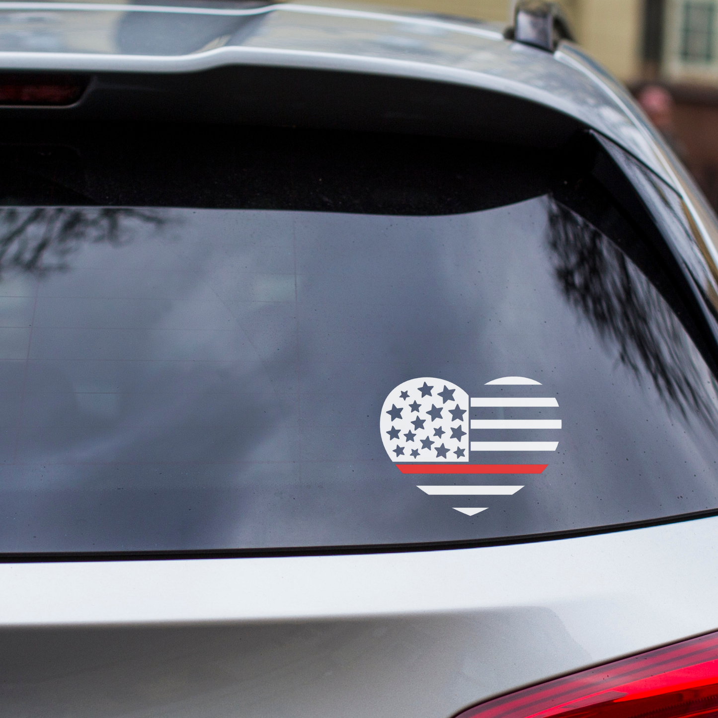 Fire Heart Flag Decal