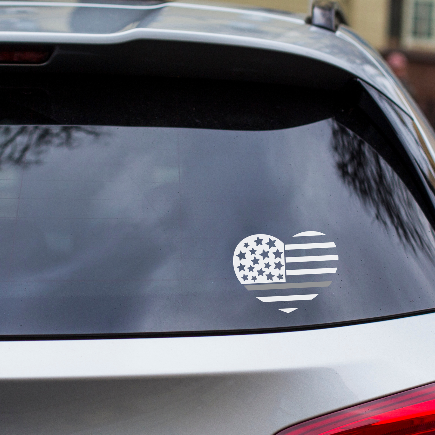 Corrections Heart Flag Decal