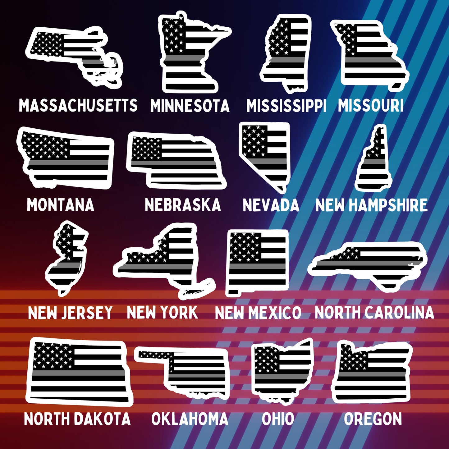 Corrections State Flag Stickers