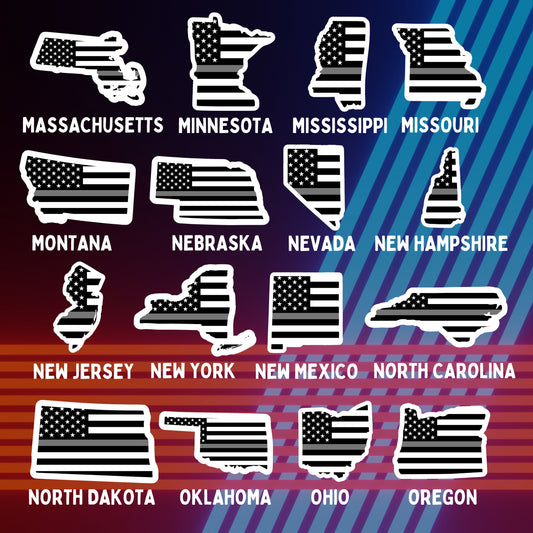 Corrections State Flag Stickers
