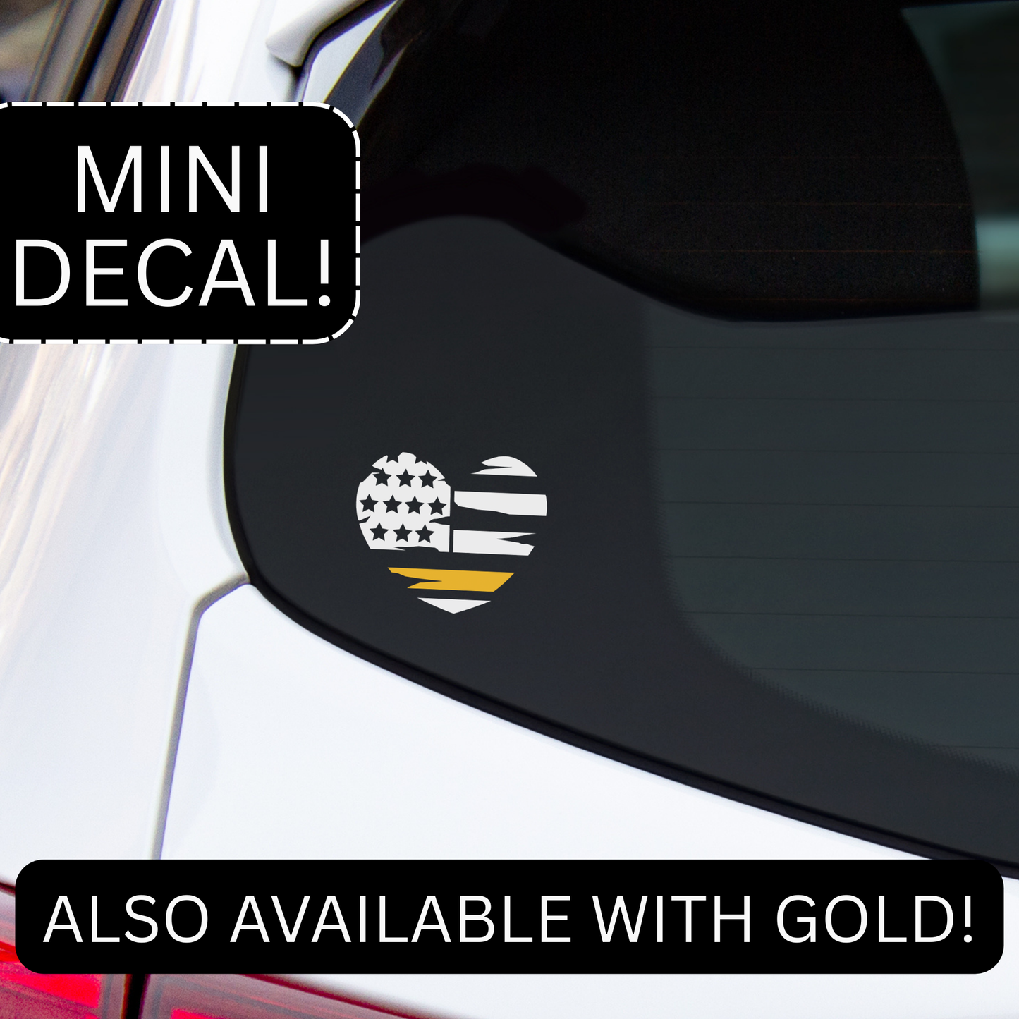 Dispatch Mini Heart Flag Decal