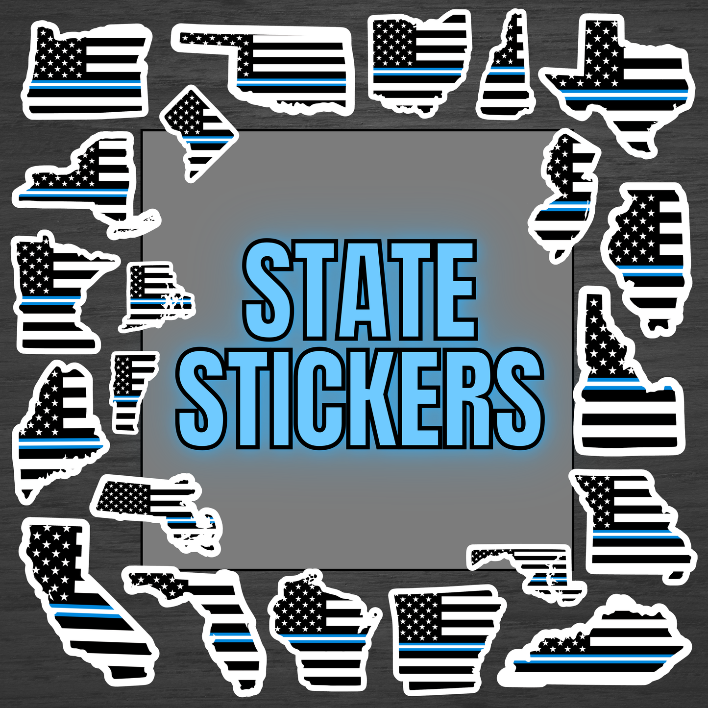 EMS State Flag Stickers