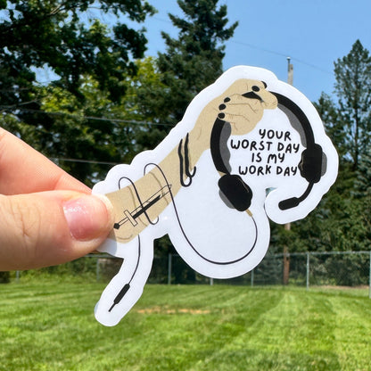 My Work Day Dispatch Sticker