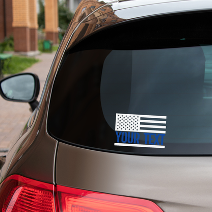 Personalized Police Flag Decal