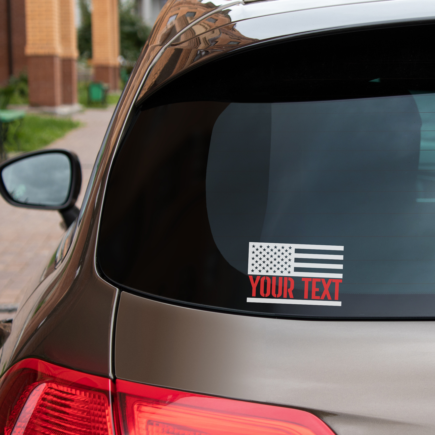Personalized Firefighter Flag Decal
