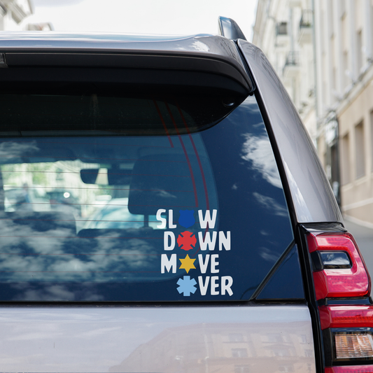 Slow Down Move Over Decal