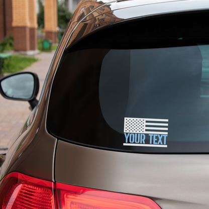 Personalized EMS Flag Decal