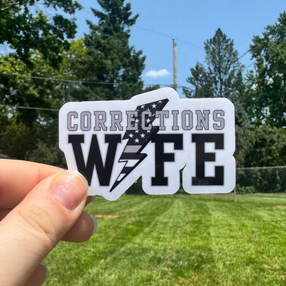 Lightning Corrections Wife Sticker