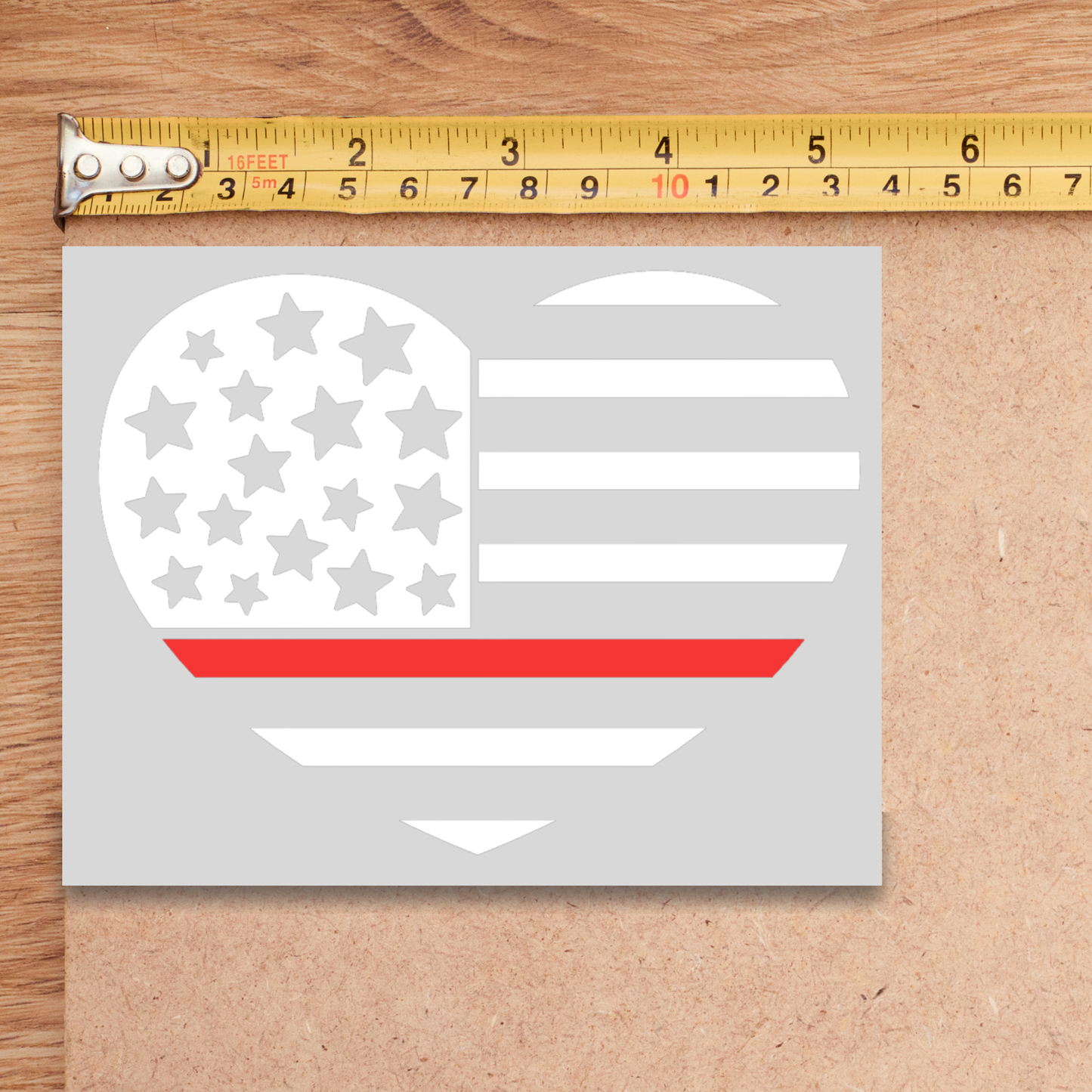 Fire Heart Flag Decal