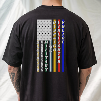 First Responder Flag Comfort Colors Shirt
