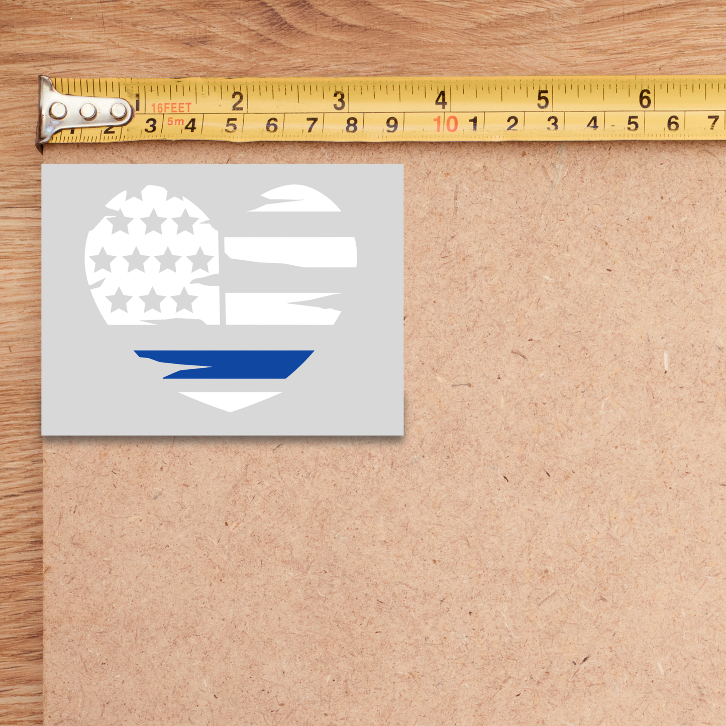 Police Mini Heart Flag Decal