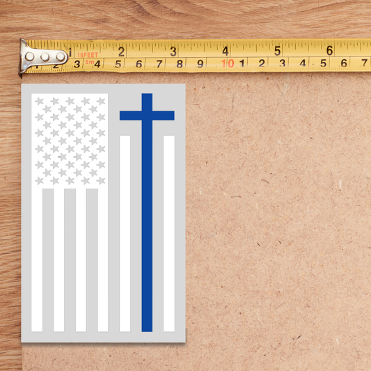 Police Cross Flag Decal