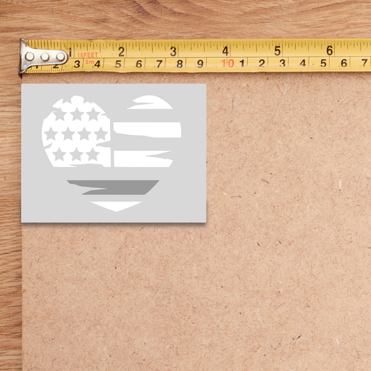 Corrections Mini Heart Flag Decal