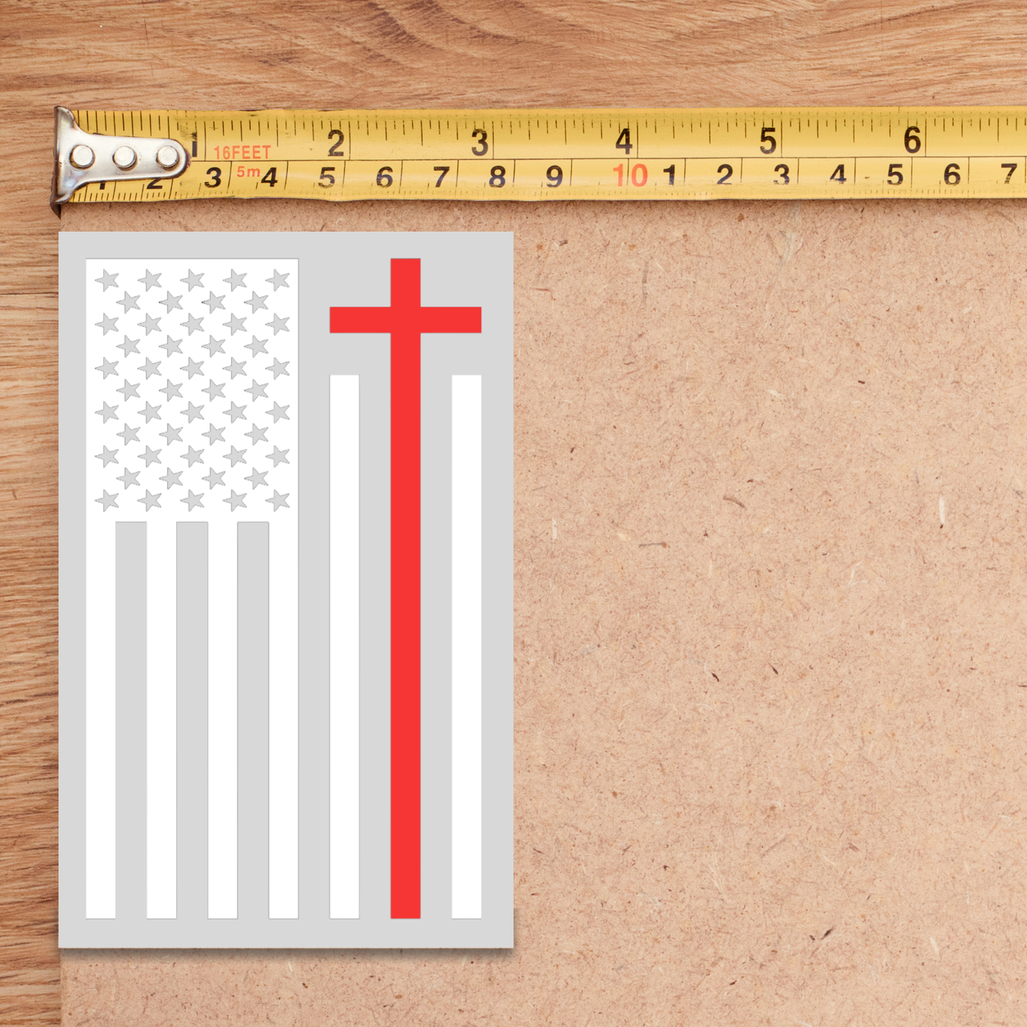 Fire Cross Flag Decal