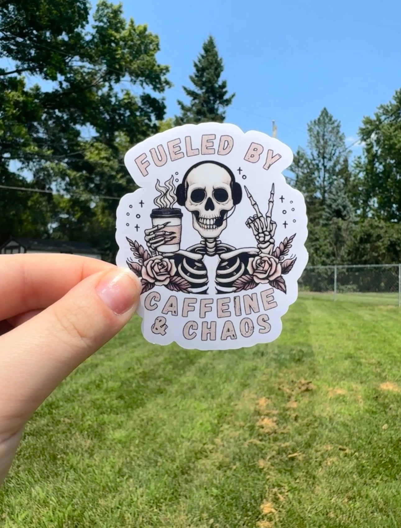 Caffeine and Chaos Dispatch Sticker