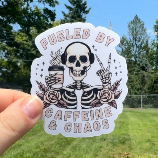 Caffeine and Chaos Dispatch Sticker
