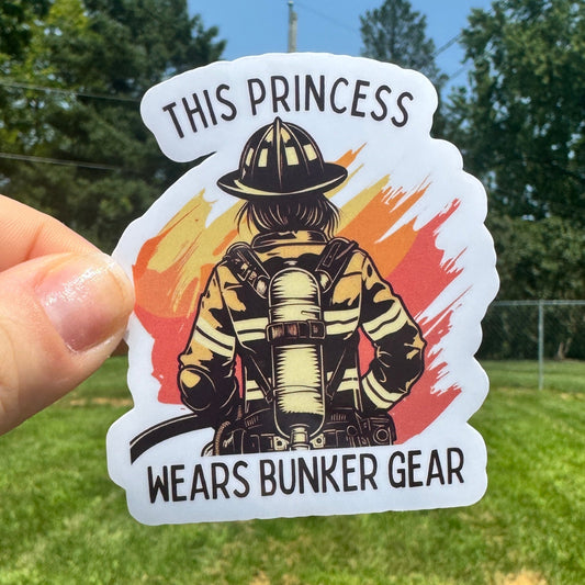 Bunker Gear Fire Sticker