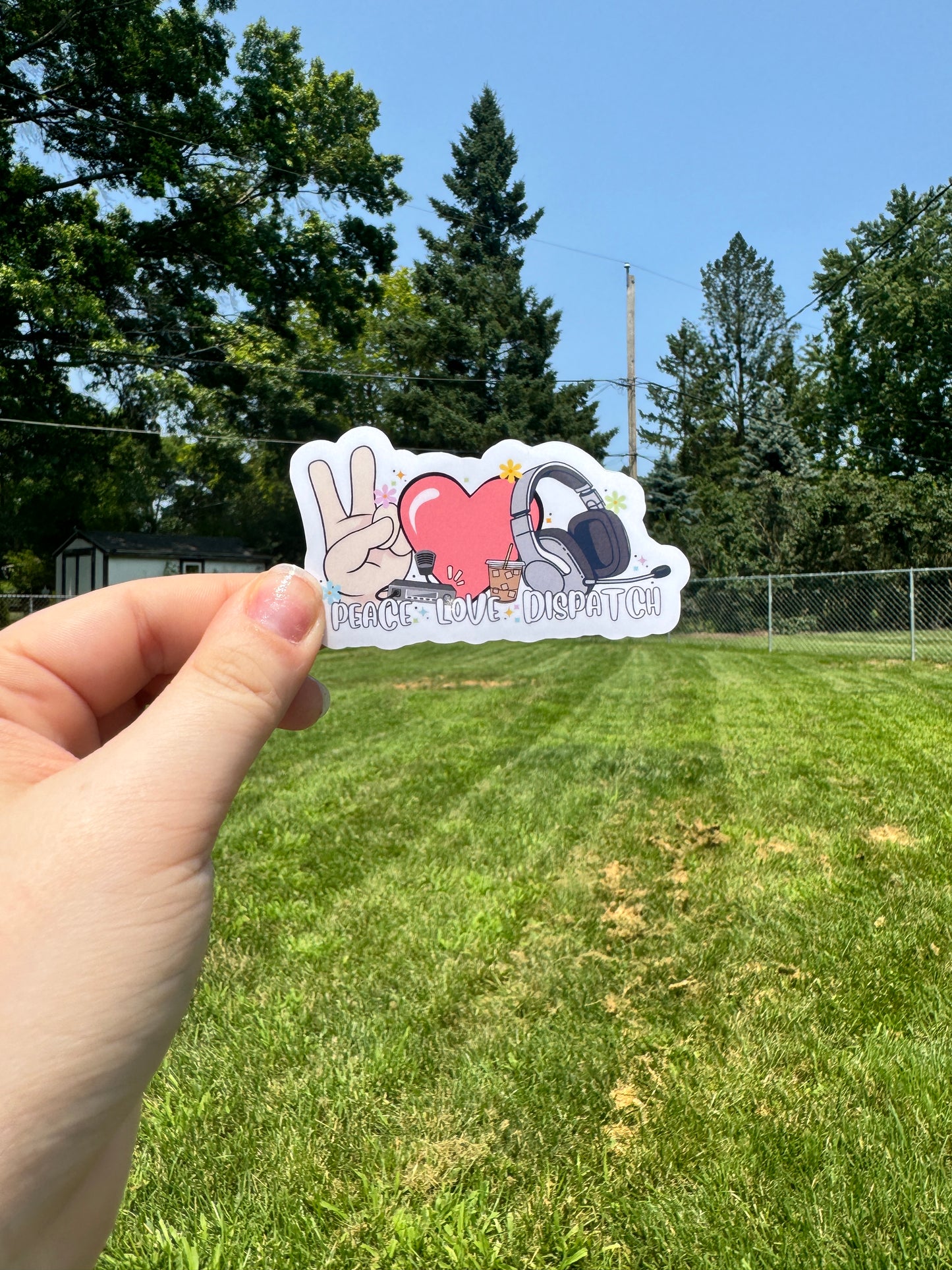 Peace Love Dispatch Sticker