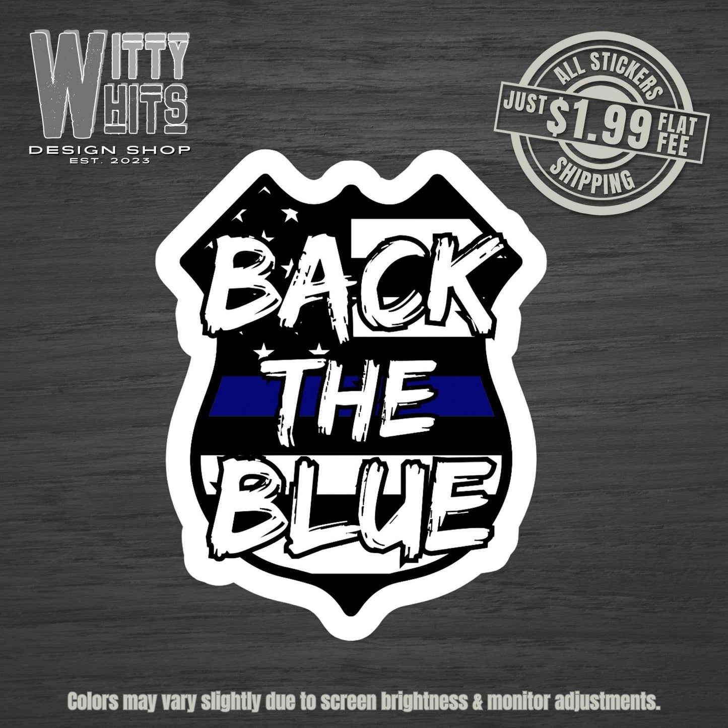 Back the Blue Police Sticker