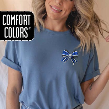 Police Bow Comfort Colors Shirt