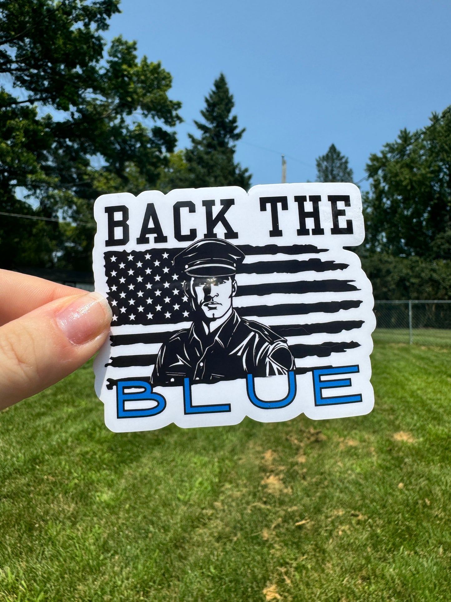 Back the Blue Police Sticker