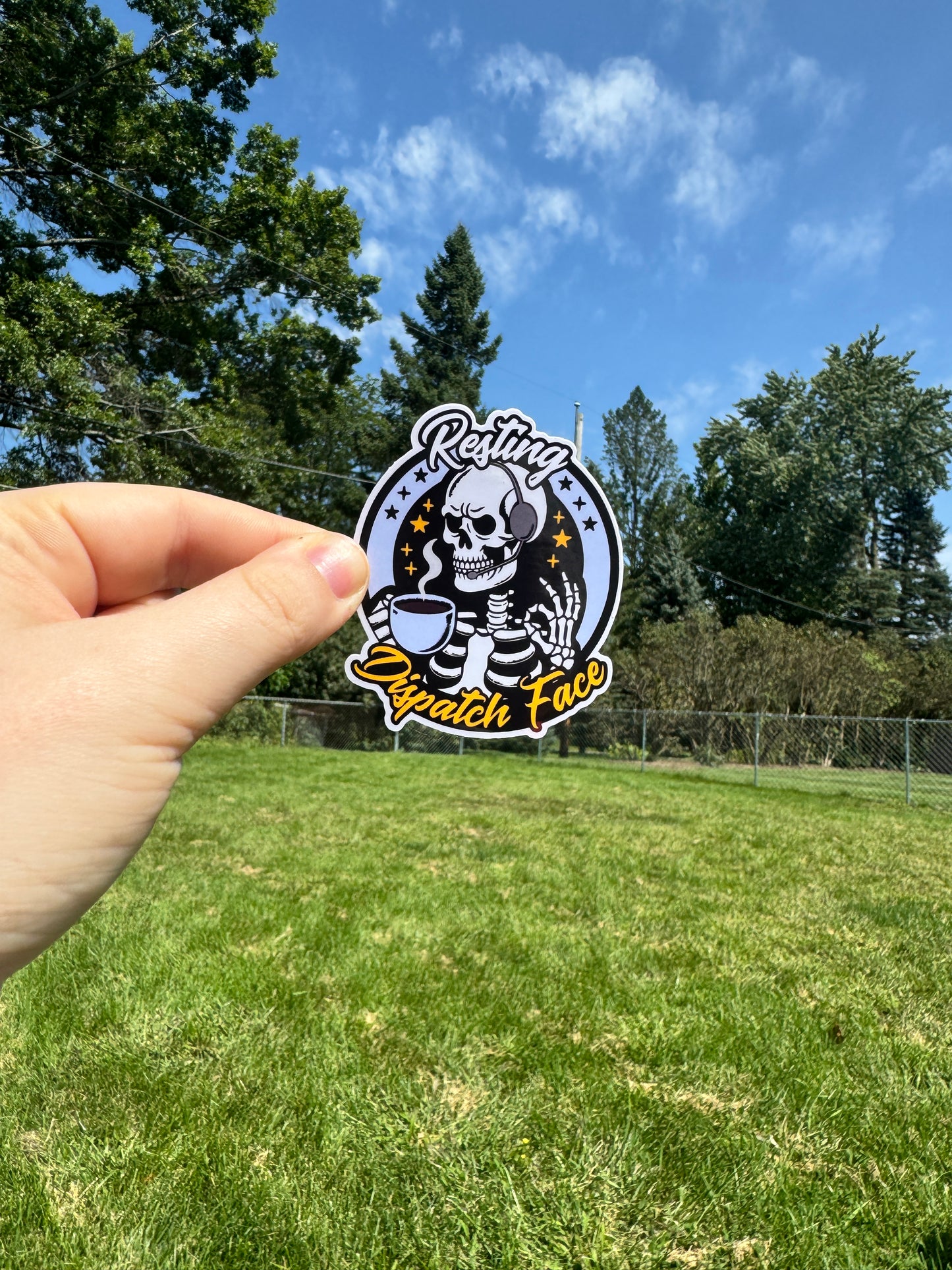 Resting Dispatch Face Sticker