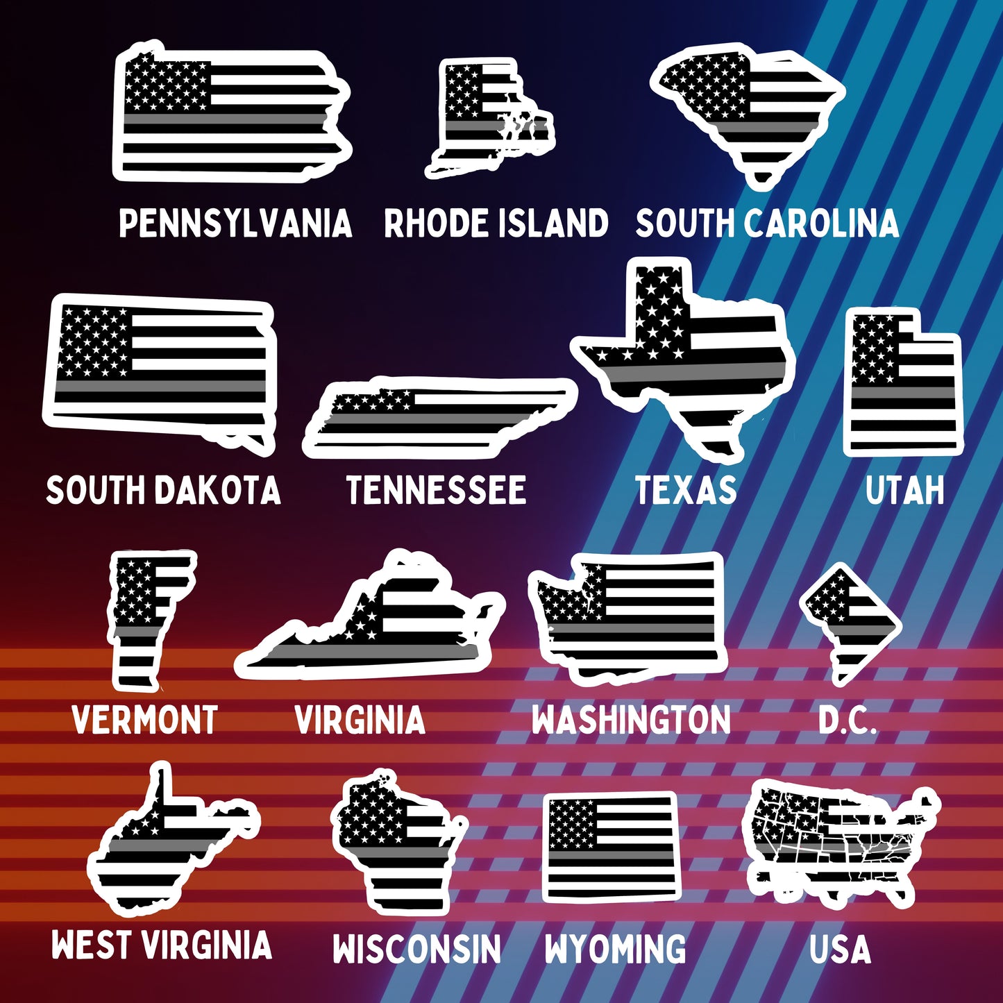 Corrections State Flag Stickers