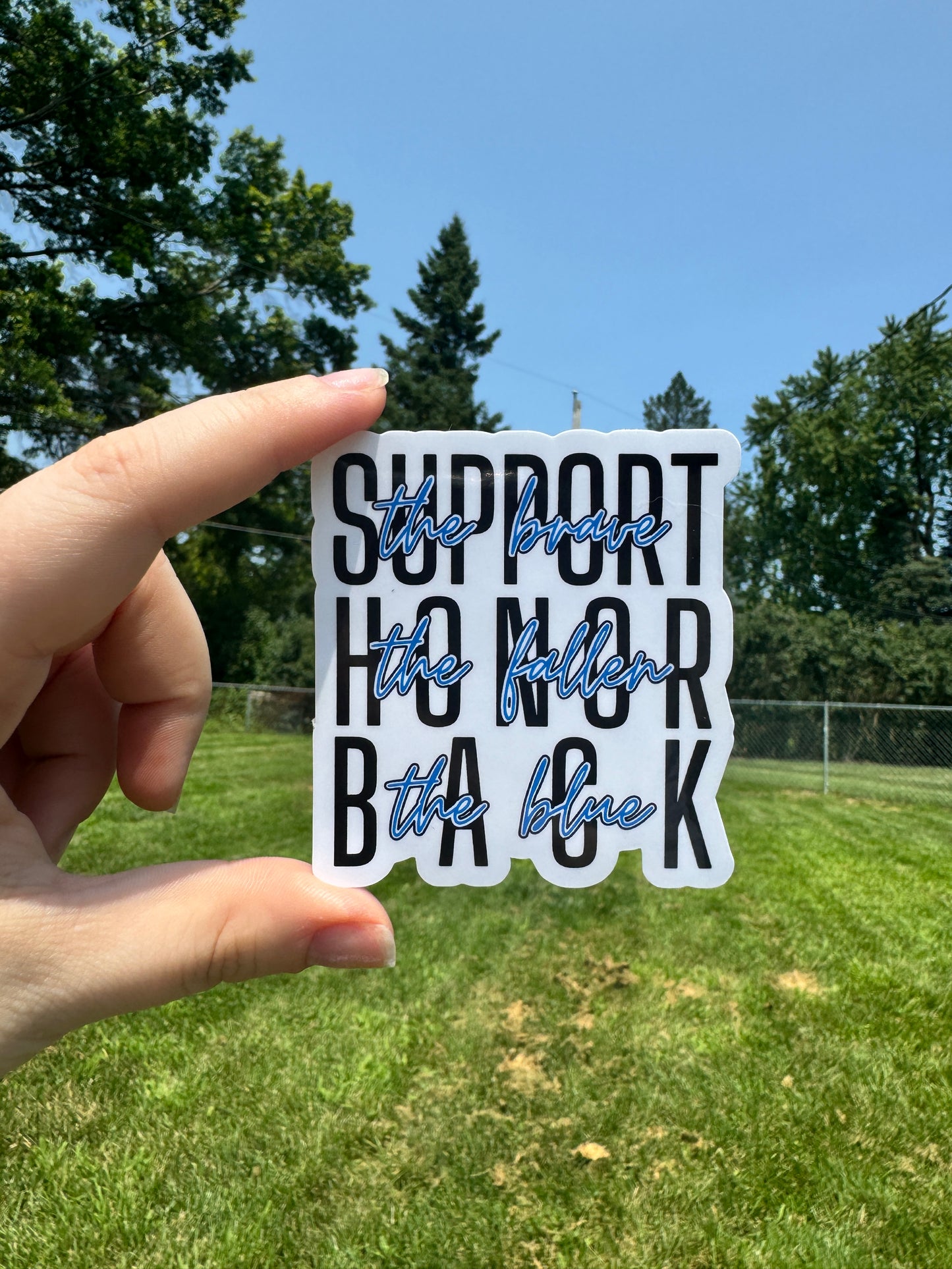 Support the Brave Police Sticker