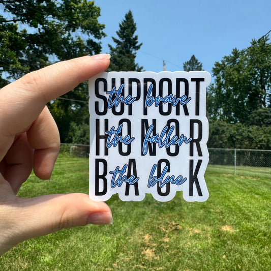 Support the Brave Police Sticker