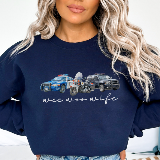 Wee Woo Wife Police Crewneck