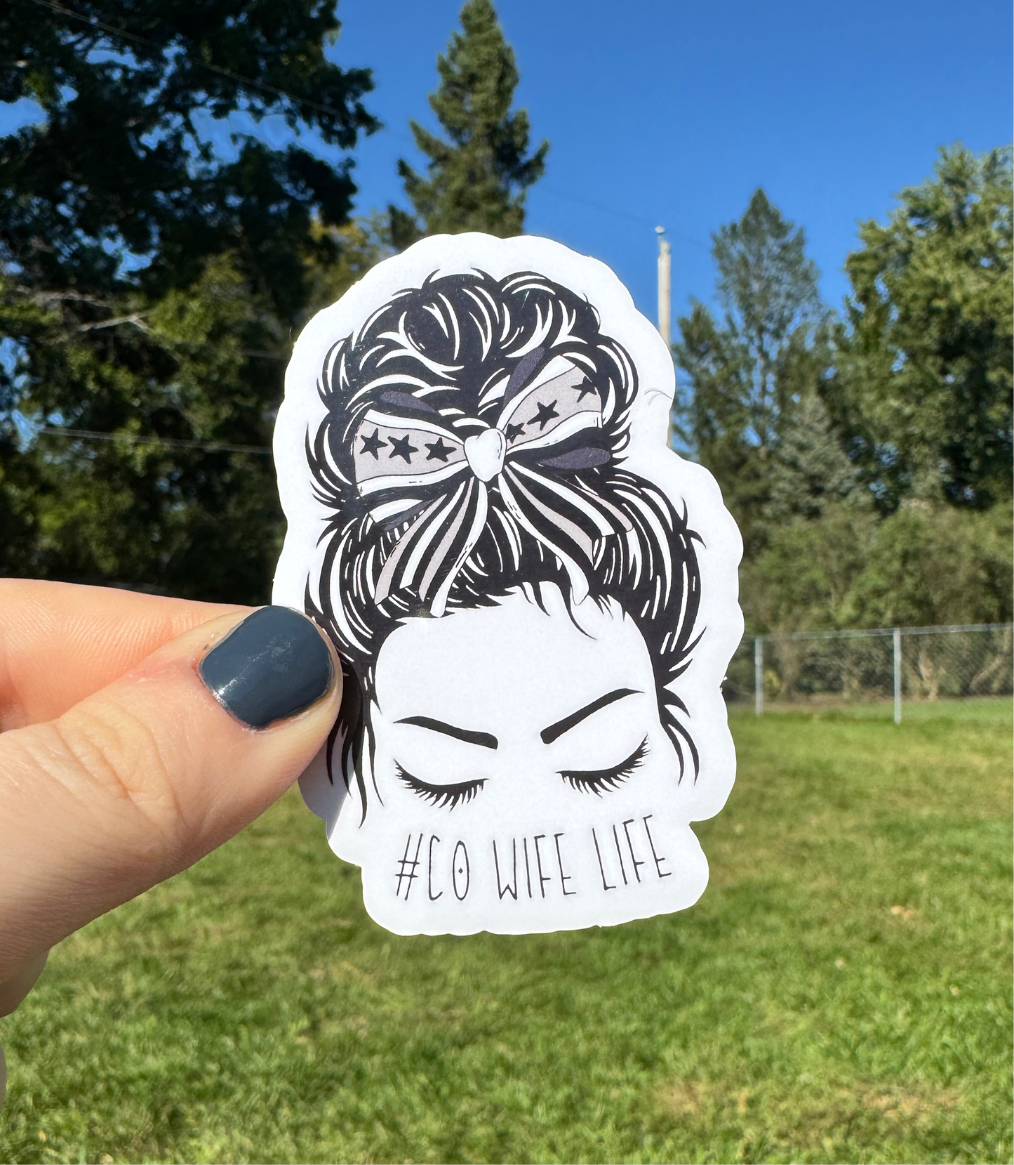 Corrections Messy Bun Sticker