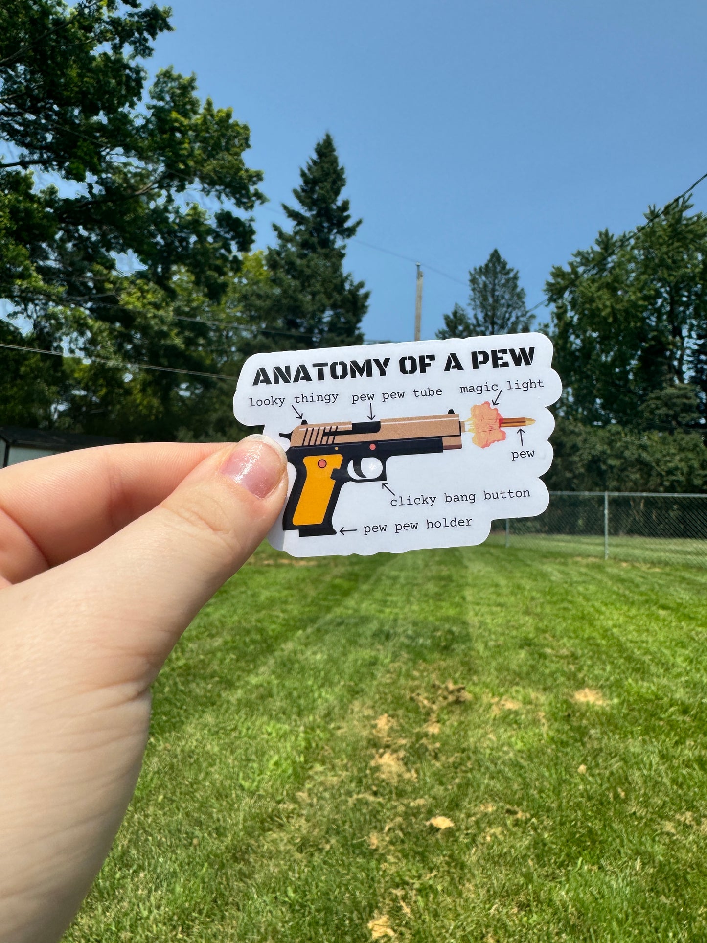 Anatomy of a Pew Police Sticker