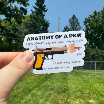 Anatomy of a Pew Police Sticker