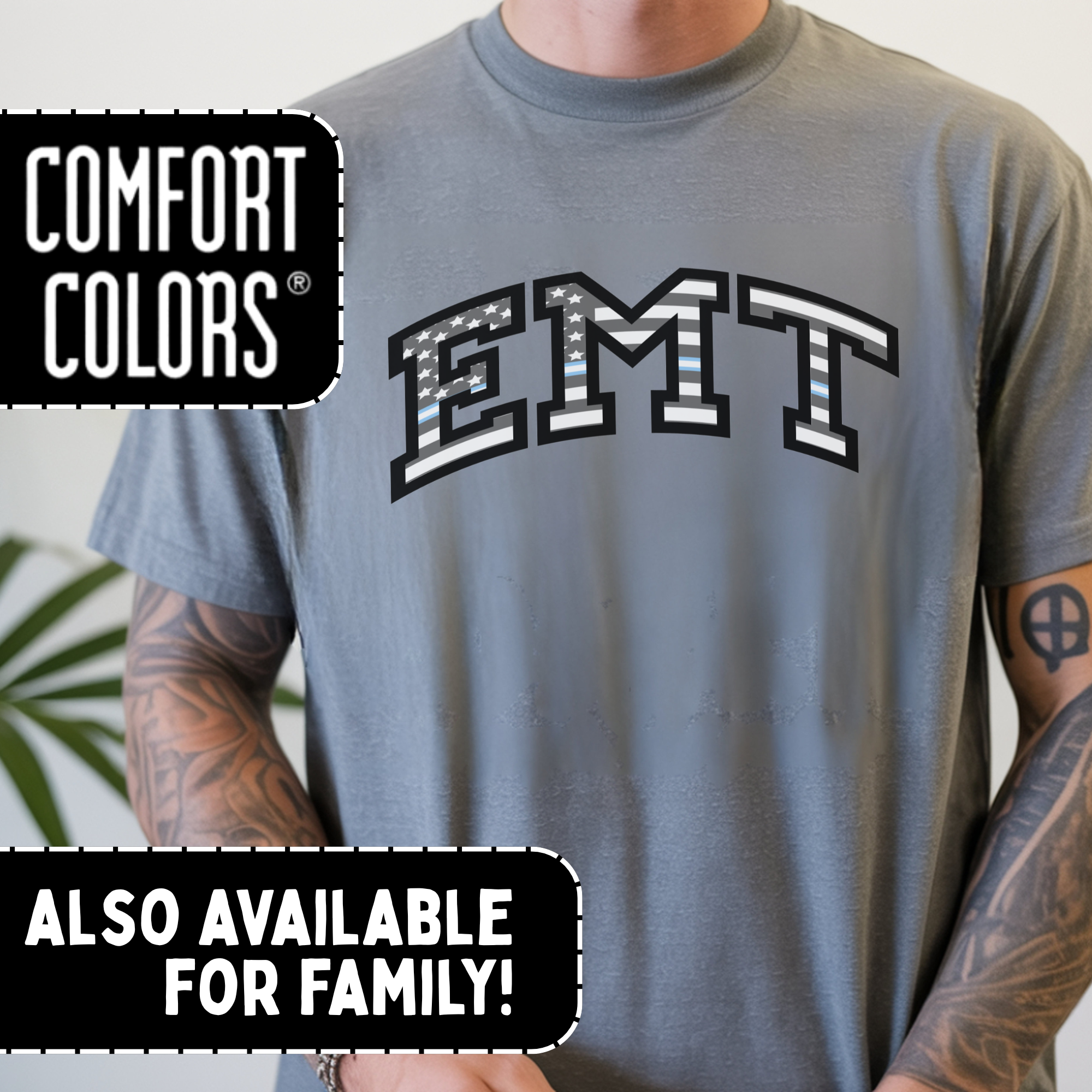 EMT Flag Comfort Colors Shirt – Witty Whits Design Shop LLC